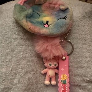 Rainbow Plush Animal Keychain by TY
